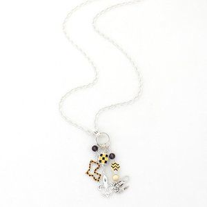 LSU Officially Licensed Long Pendant Necklace Fleur De Lis Shrimp Louisiana